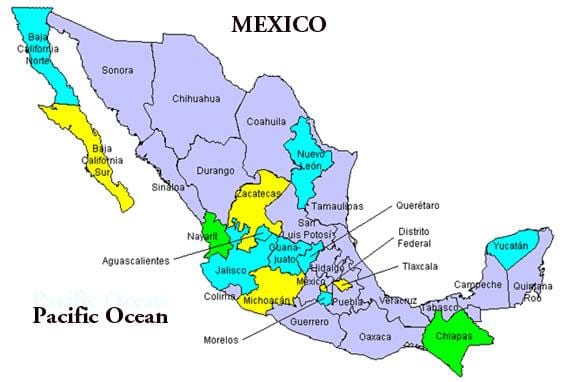地図valleyのメキシコ