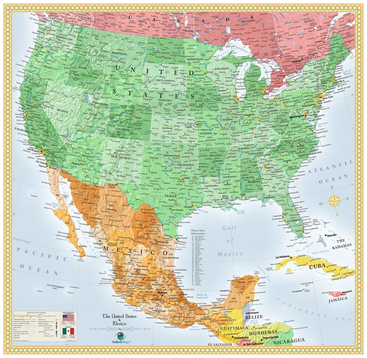 しているにもかかわらずメキシコの地図