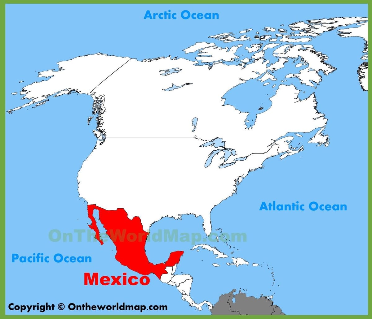 メキシコの世界地図