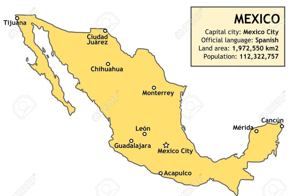 メキシコの地図の国