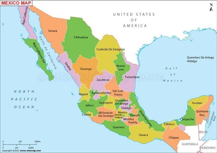 地図メキシコ州