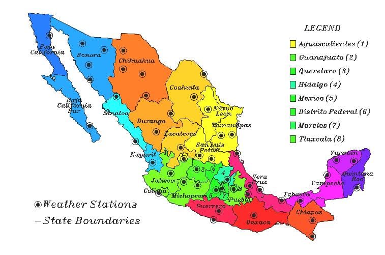 天気図のメキシコ