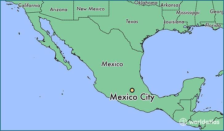 ショーメキシコの地図