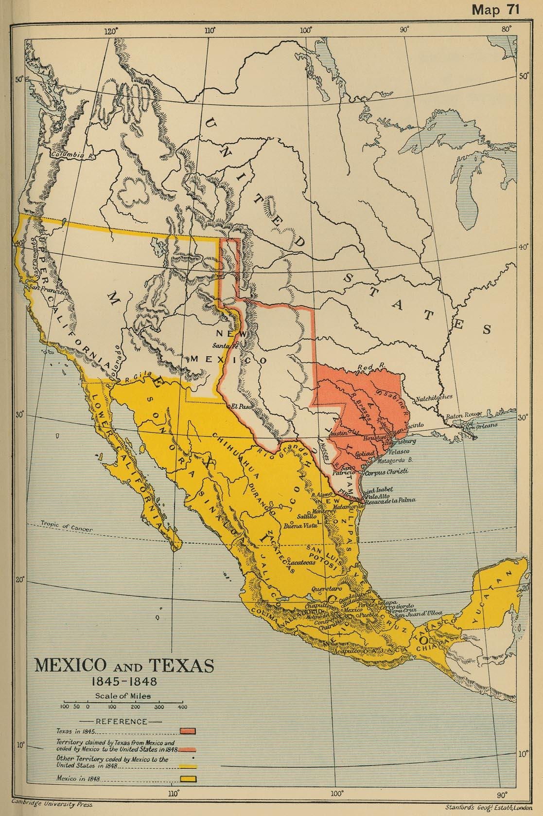 地図のメキシコ1700