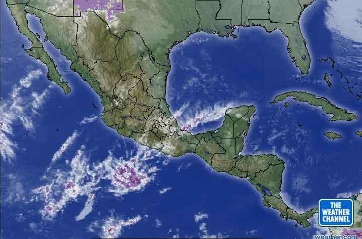 衛星天気図のメキシコ