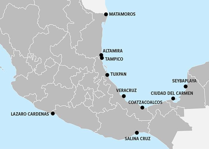 地図のメキシコポート