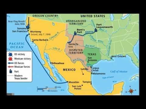 メキシコ戦争の地図