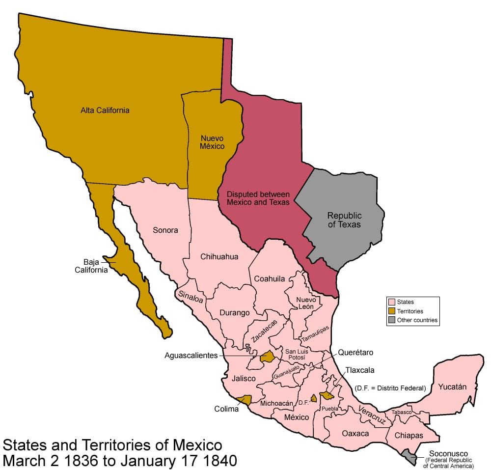 元メキシコの地図