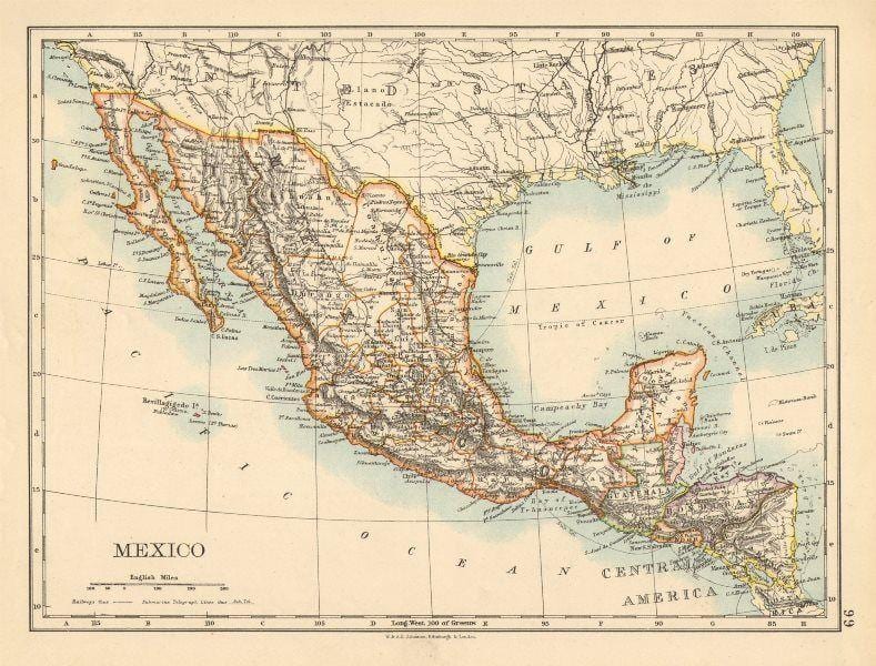 古地図にメキシコ