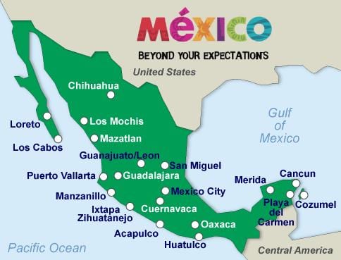 メキシコビーチの地図