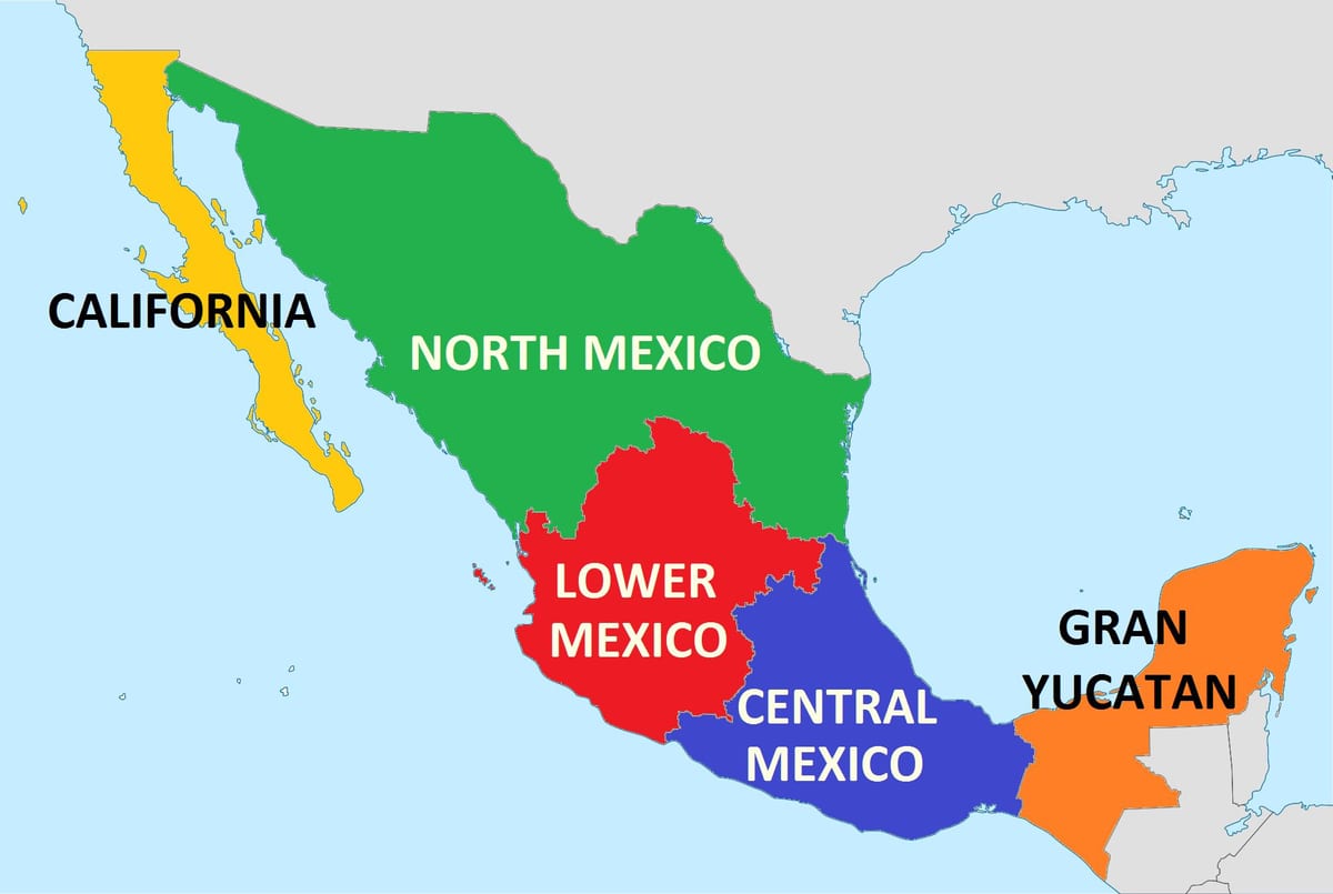 国メキシコの地図