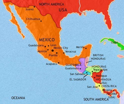 メキシコ米地図