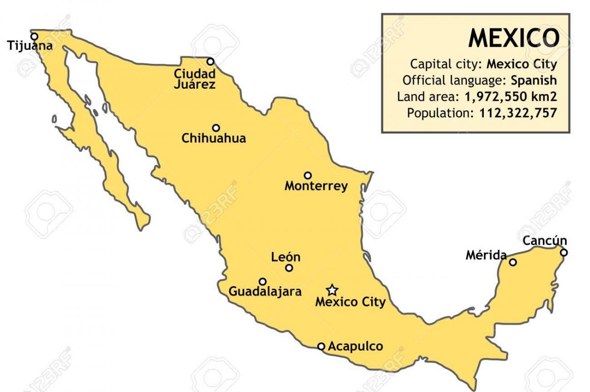 メキシコの地図の国