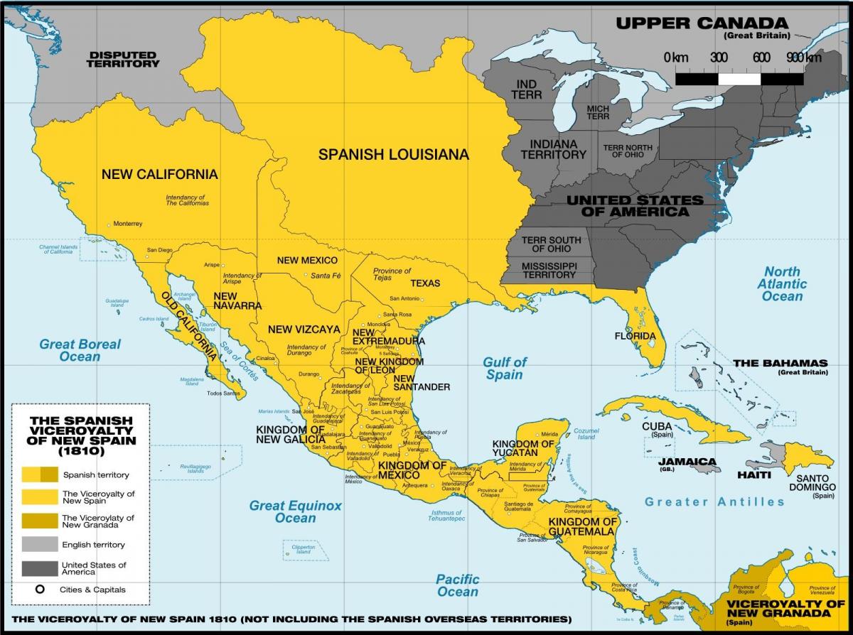 地図のメキシコ1800