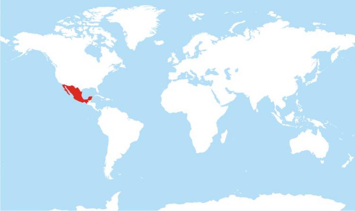 所在地メキシコの世界地図
