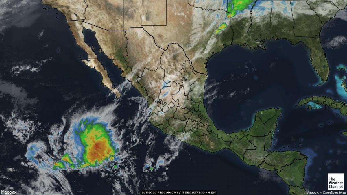 気象レーダーメキシコの地図