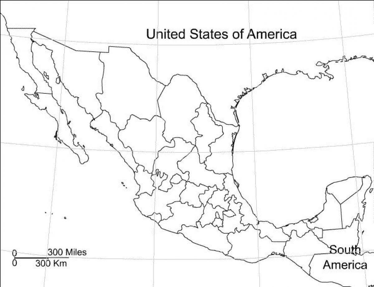 メキシコの地図の空白