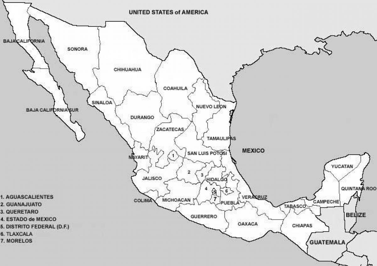 地図のメキシコ国