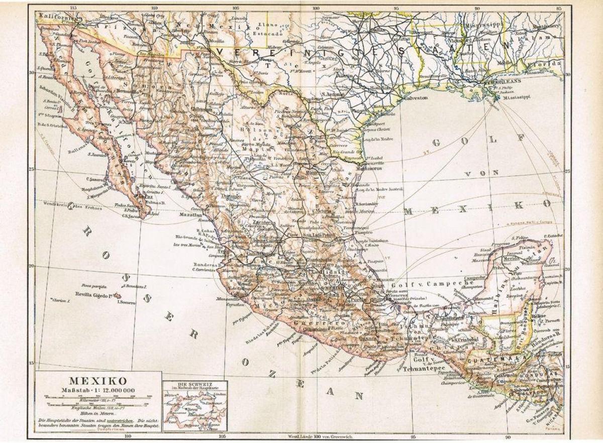 メキシコの古地図