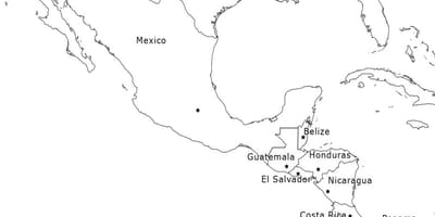 地図メキシコ中央アメリカ
