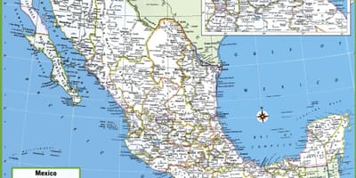 詳細なメキシコの地図
