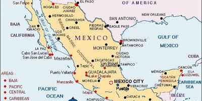 メキシコの地図の休暇