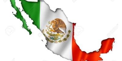 地図メキシコの国旗