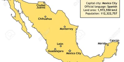 メキシコの地図の国