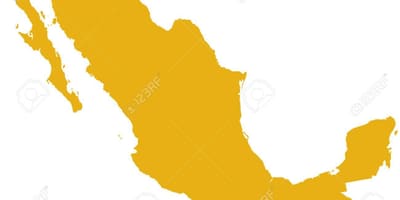 地図のメキシコのシルエット