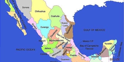 国メキシコの地図