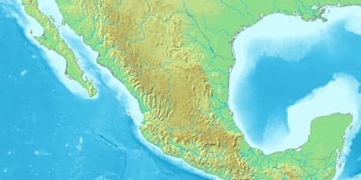 地図のメキシコの地形