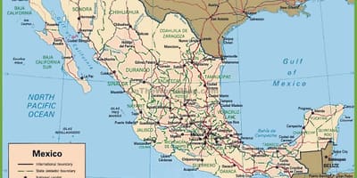 メキシコの地図