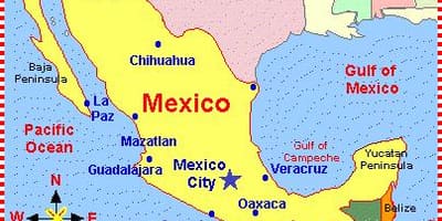 メキシコの地図