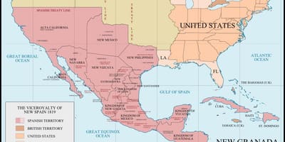 メキシコ1821地図
