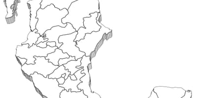 3d地図のメキシコ