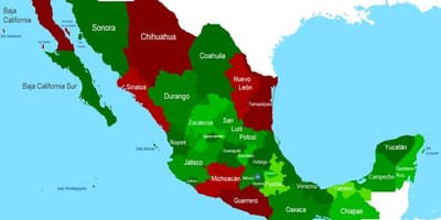 地図のメキシコの安全性