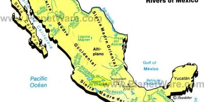 地図メキシコの山