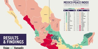 暴力メキシコの地図