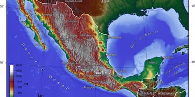 標高地図メキシコ