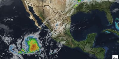 衛星メキシコの天気図