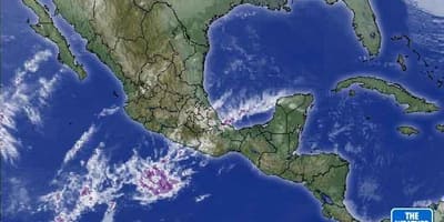 衛星天気図のメキシコ