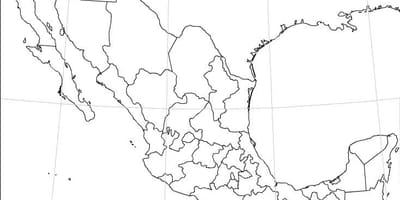 メキシコの地図の空白