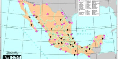 地図メキシコの空港