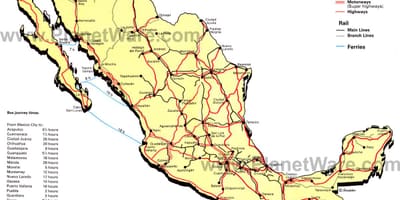 高速道路地図のメキシコ