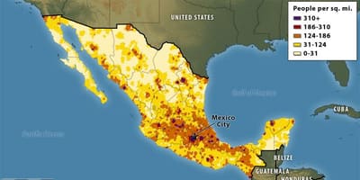人口地図メキシコ