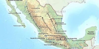 地図のメキシコ砂漠