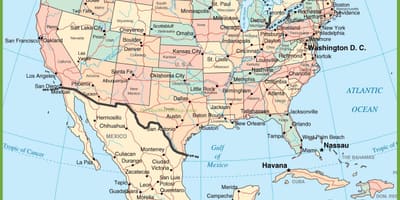 地図usのメキシコ