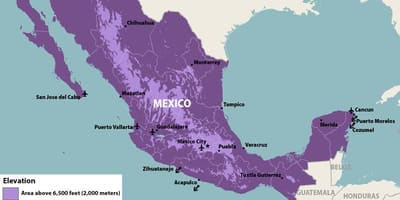 地図のメキシコzika