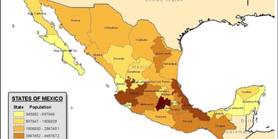 メキシコ人口地図