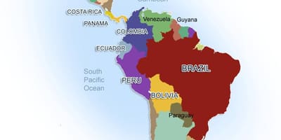 地図メキシコ-南米